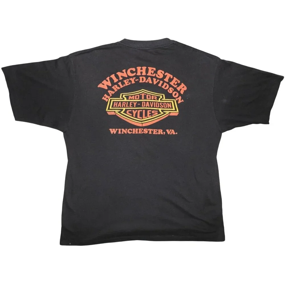 Vintage 1983 Harley Davidson 3D Emblem This is Harley Country T-Shirt Men's XL